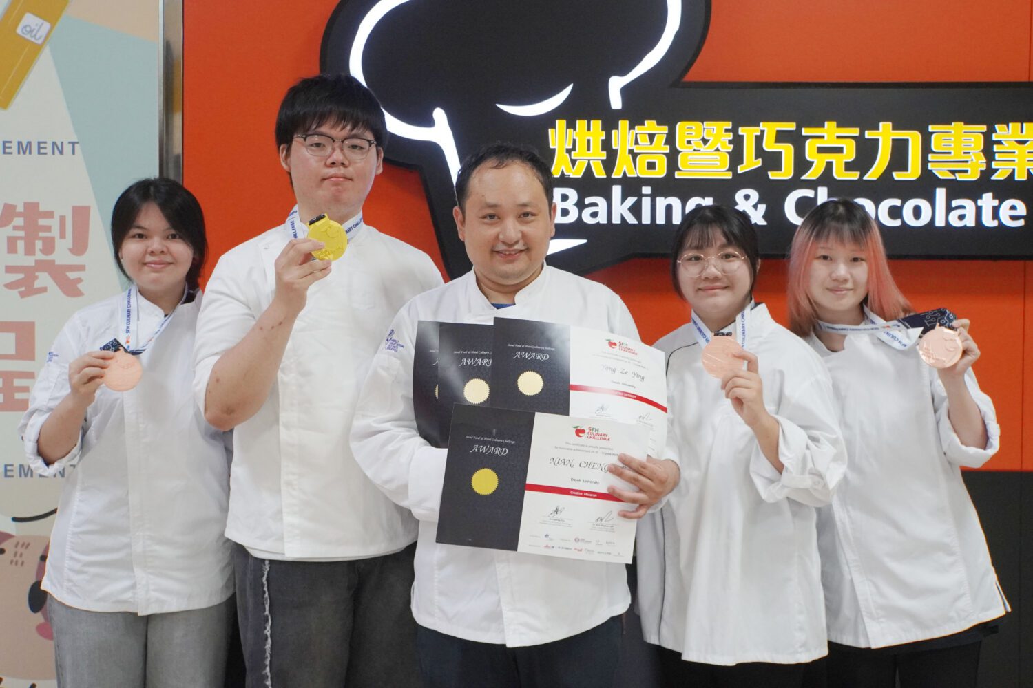 大葉大學餐旅系、烘焙學程　首爾廚藝挑戰賽奪金
