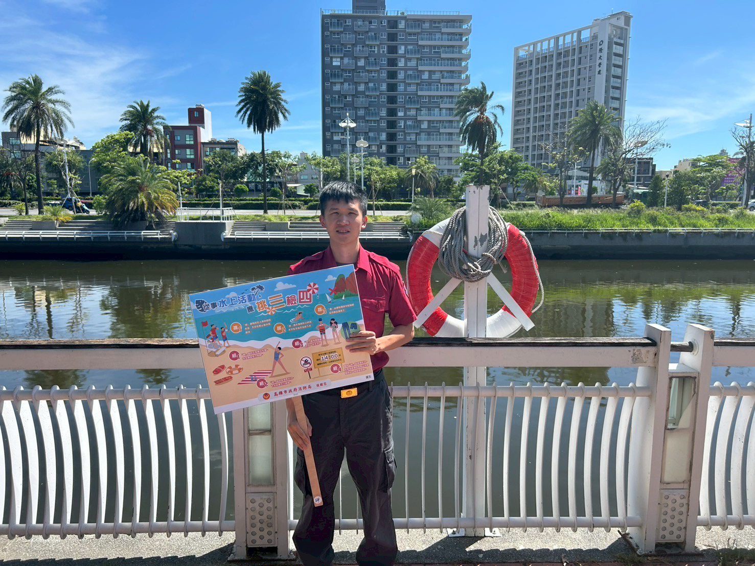 天氣炎熱戲水人潮多　消防五甲分隊強化民眾防溺觀念