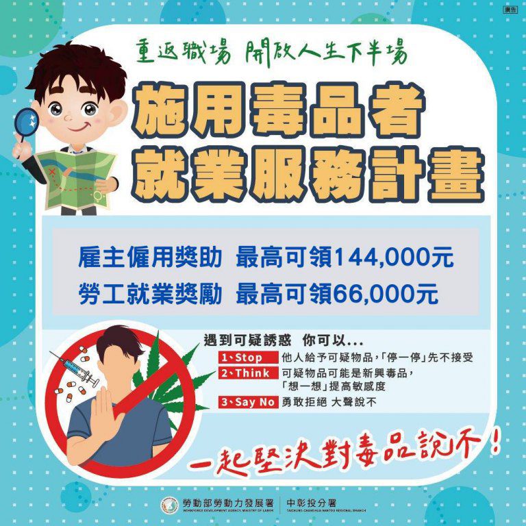更生人悔不當初… 中彰投分署「施用毒品者就業服務計畫」助銘哥58再出發 更生人悔不當初… 中彰投分署「施用毒品者就業服務計畫」助銘哥58再出發