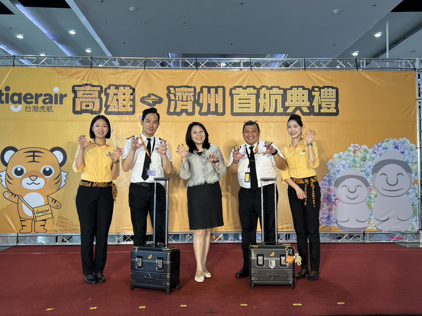 台灣虎航歡慶首航 北中高每週13班往返韓國濟州島