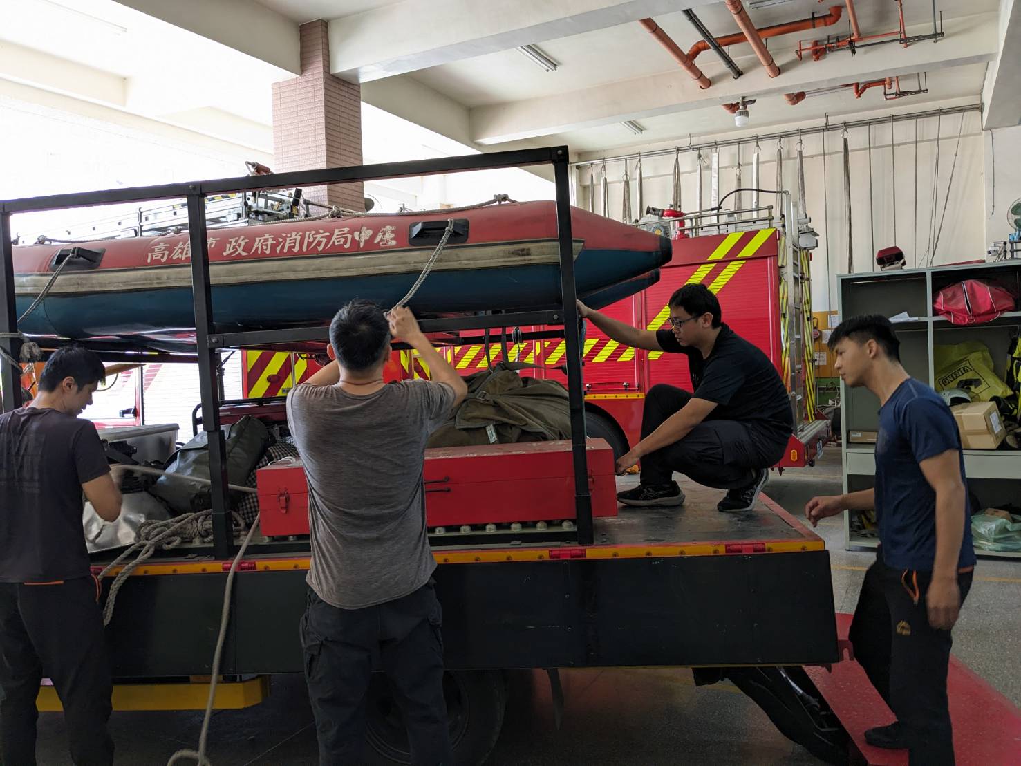 颱風季即將到來 中庄分隊防汛整備及訓練 颱風季即將到來 中庄分隊防汛整備及訓練