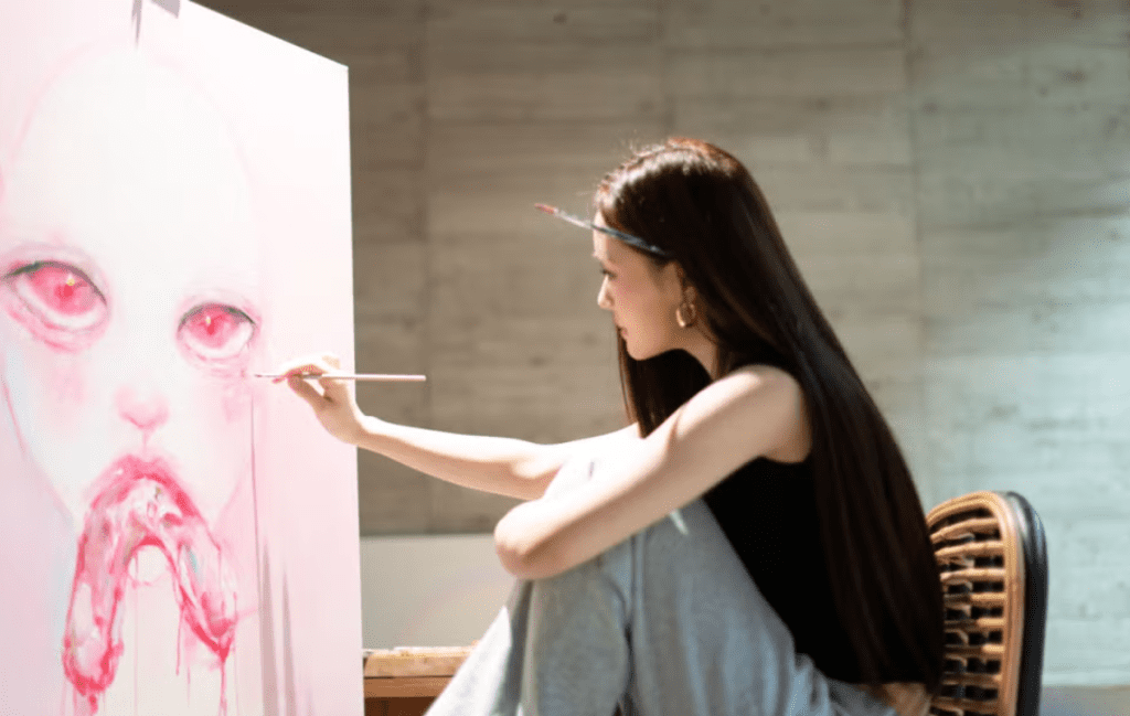 小S二女兒畫風受奈良美智影響 本人轉發掀兩極解讀 小S二女兒畫風受奈良美智影響 本人轉發掀兩極解讀