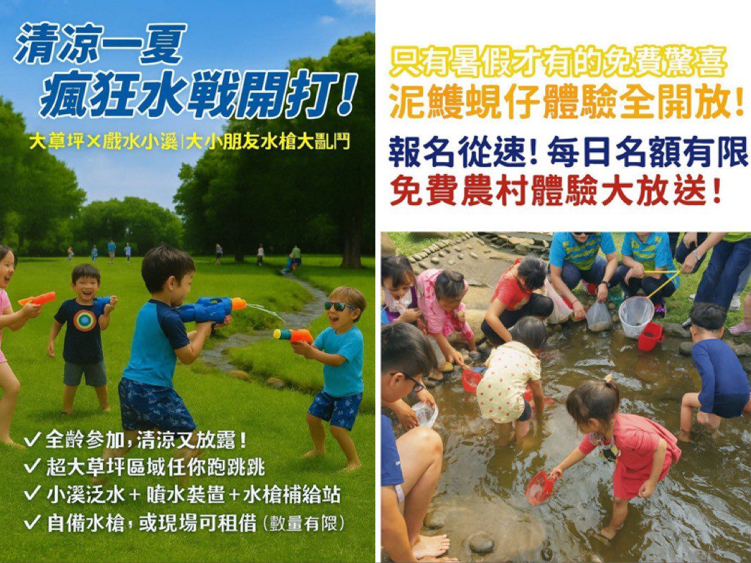 「Fun暑假 瘋一夏」台中青青湖畔 7 大童趣任務開跑 免費戲水、DIY 課程一次玩到飽 「Fun暑假 瘋一夏」台中青青湖畔 7 大童趣任務開跑 免費戲水、DIY 課程一次玩到飽