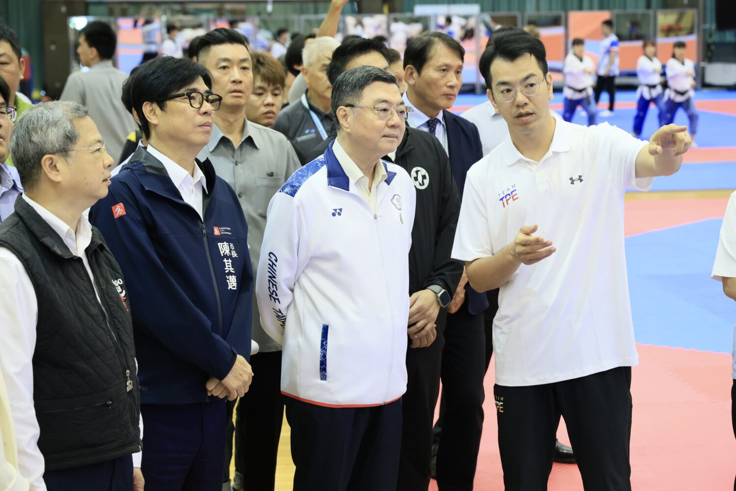 國訓中心迎貴賓  卓揆與陳市長共同為世大運選手鼓勵