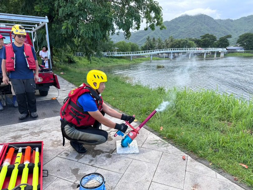 美濃分隊水域救援實戰演練 打造最堅實防汛救災防線