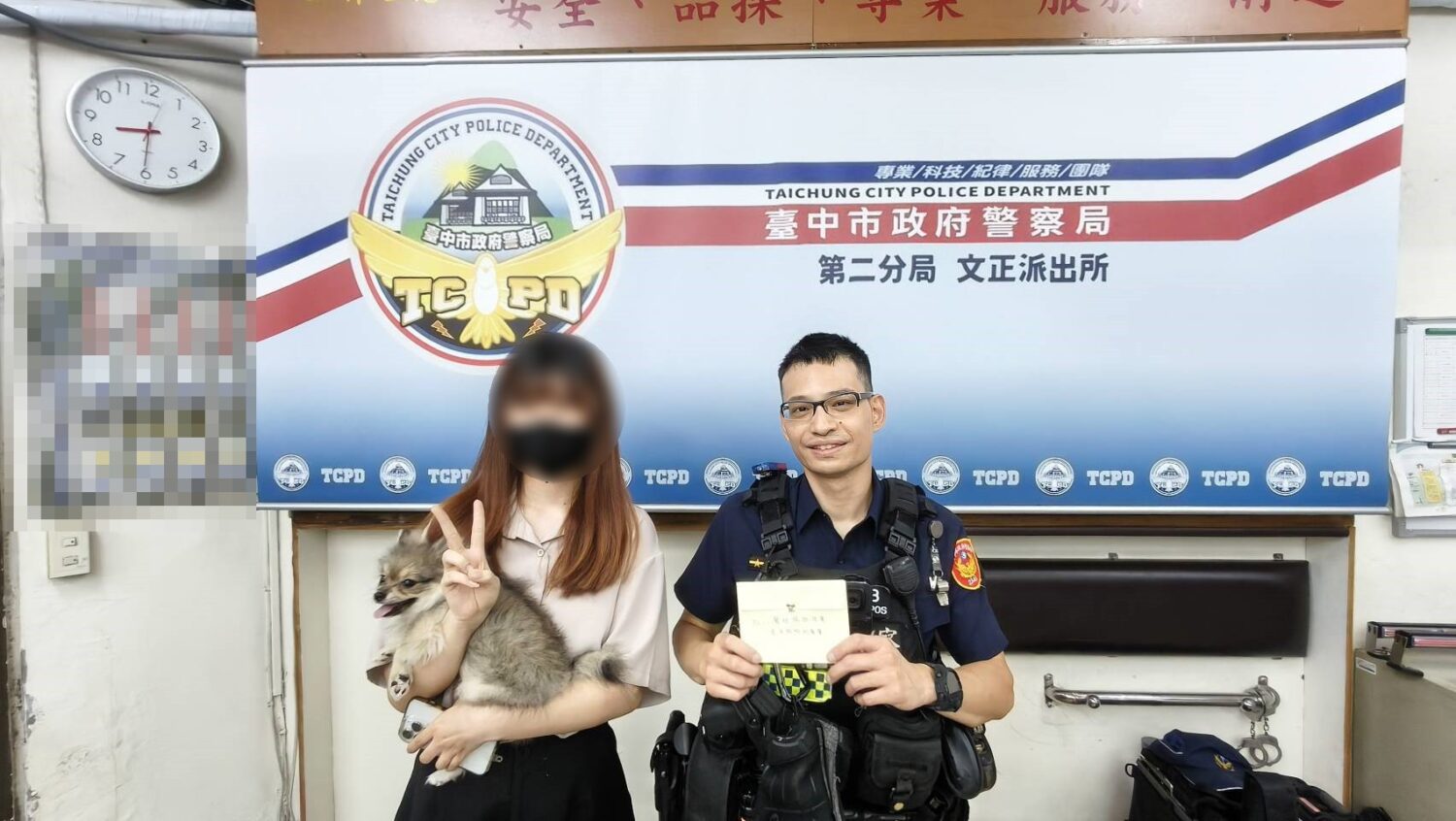 走失毛孩遇貴人 熱心民眾與警聯手助重逢