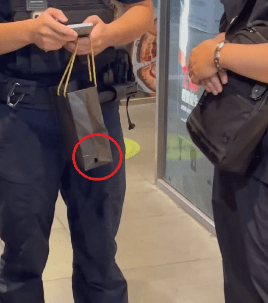 抓到了！ 　信義區威秀影城紙袋挖洞裝手機偷拍狼落網