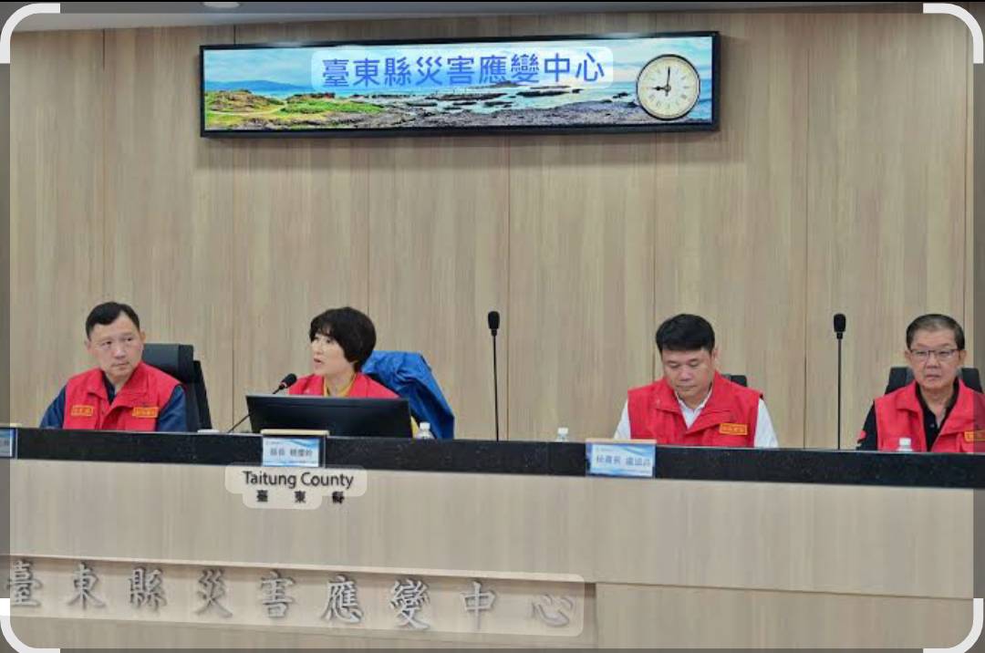 輕颱丹娜絲將來襲 饒縣長視察災害應變中心 指示全力做好防災應變