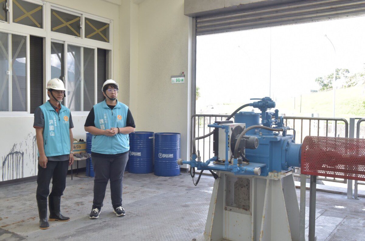 防範丹娜絲颱風致災 市長魏嘉彥視察抽水站機組運作