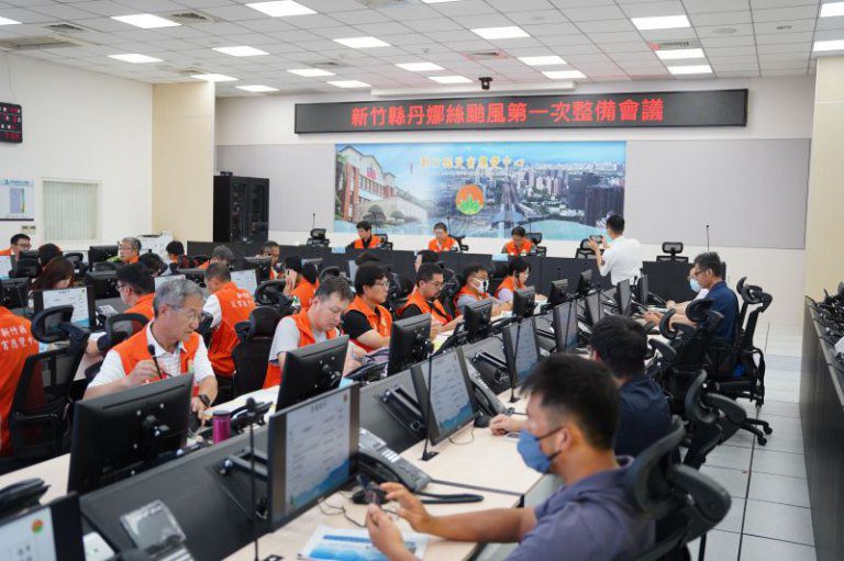 因應丹娜絲颱風　竹縣應變中心一級開設