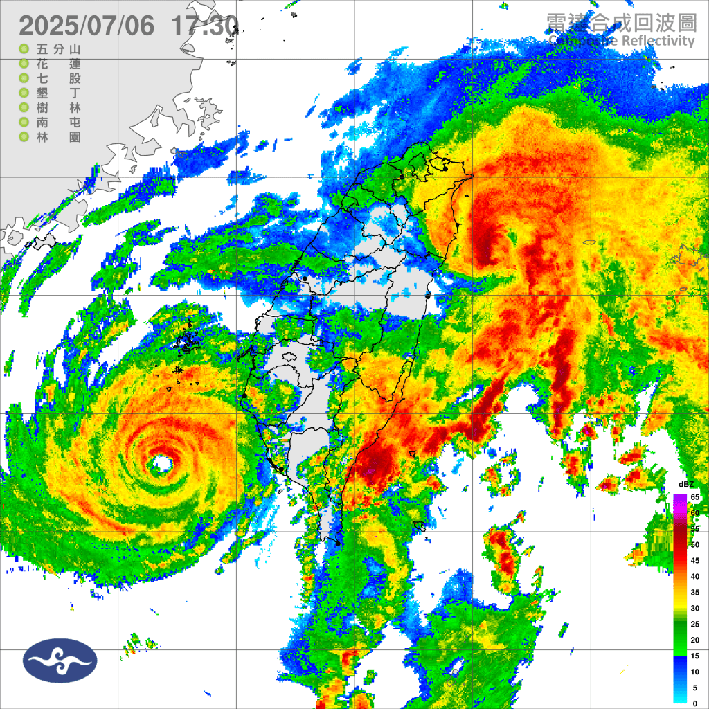丹娜絲颱風來襲！暴風圈已觸台　氣象署示警：屏東、高雄嚴防超大豪雨