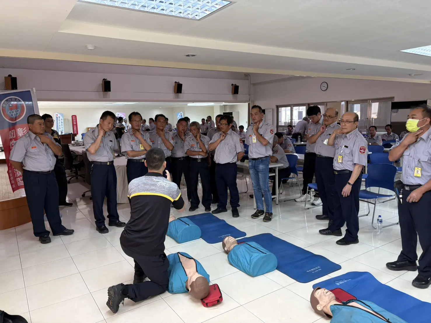 芳苑分局舉辦「民防中隊常訓」提升協勤能力