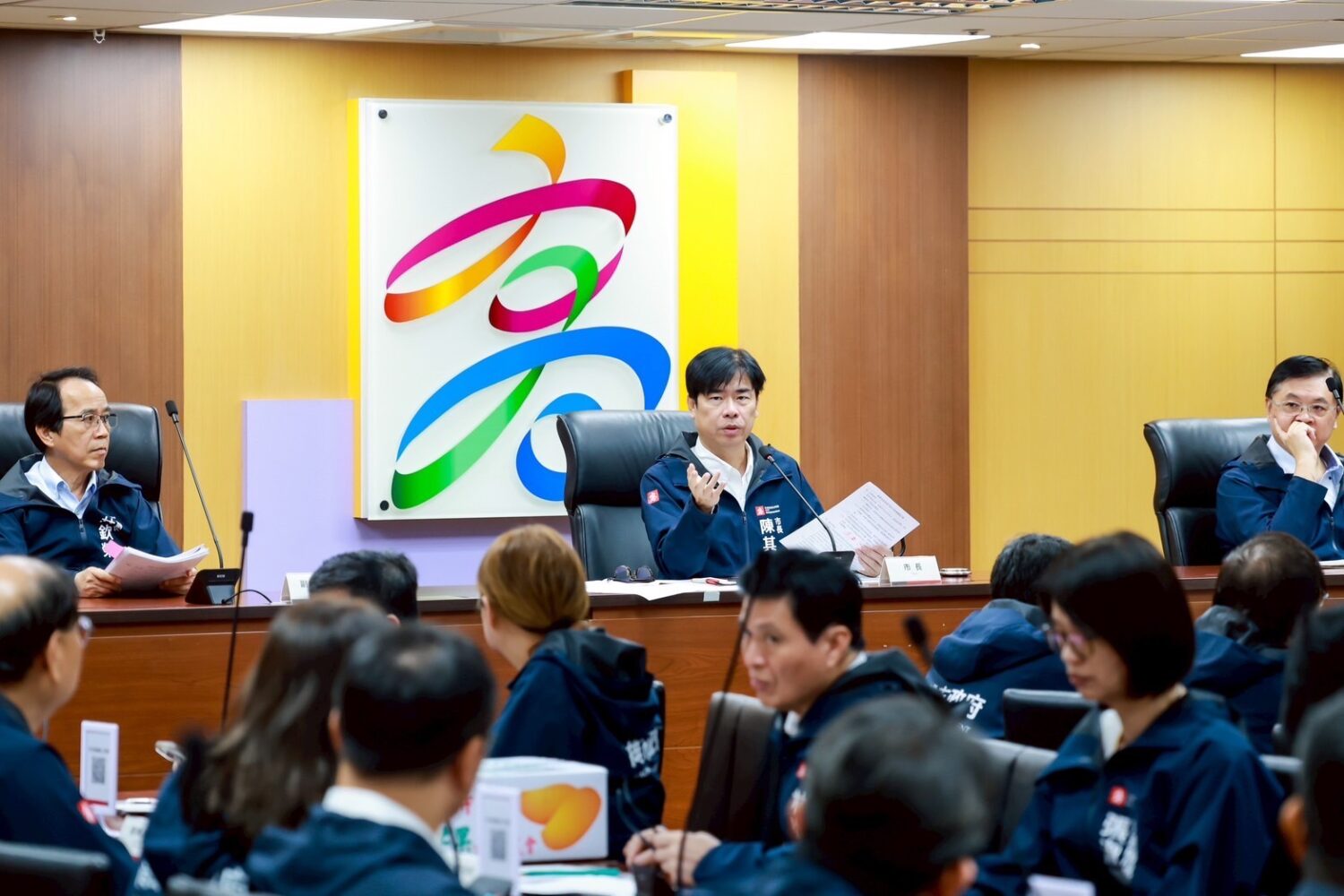 陳其邁主持市政會議  關心丹娜絲颱風災後復原、馳援工作