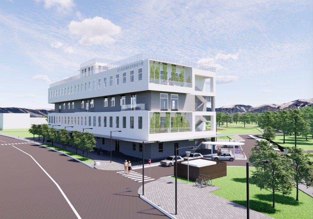 溪湖鎮長照衛福大樓新建工程9日在雨中動土