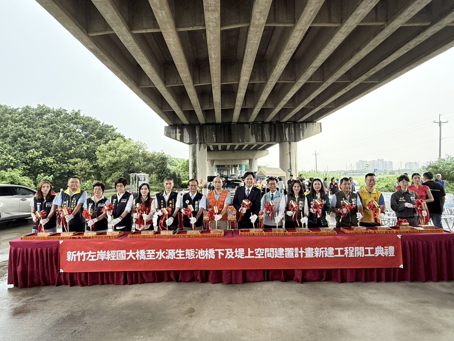 竹市左岸堤上生態步道開工　打造兼具生態與休憩多功能水岸優質空間