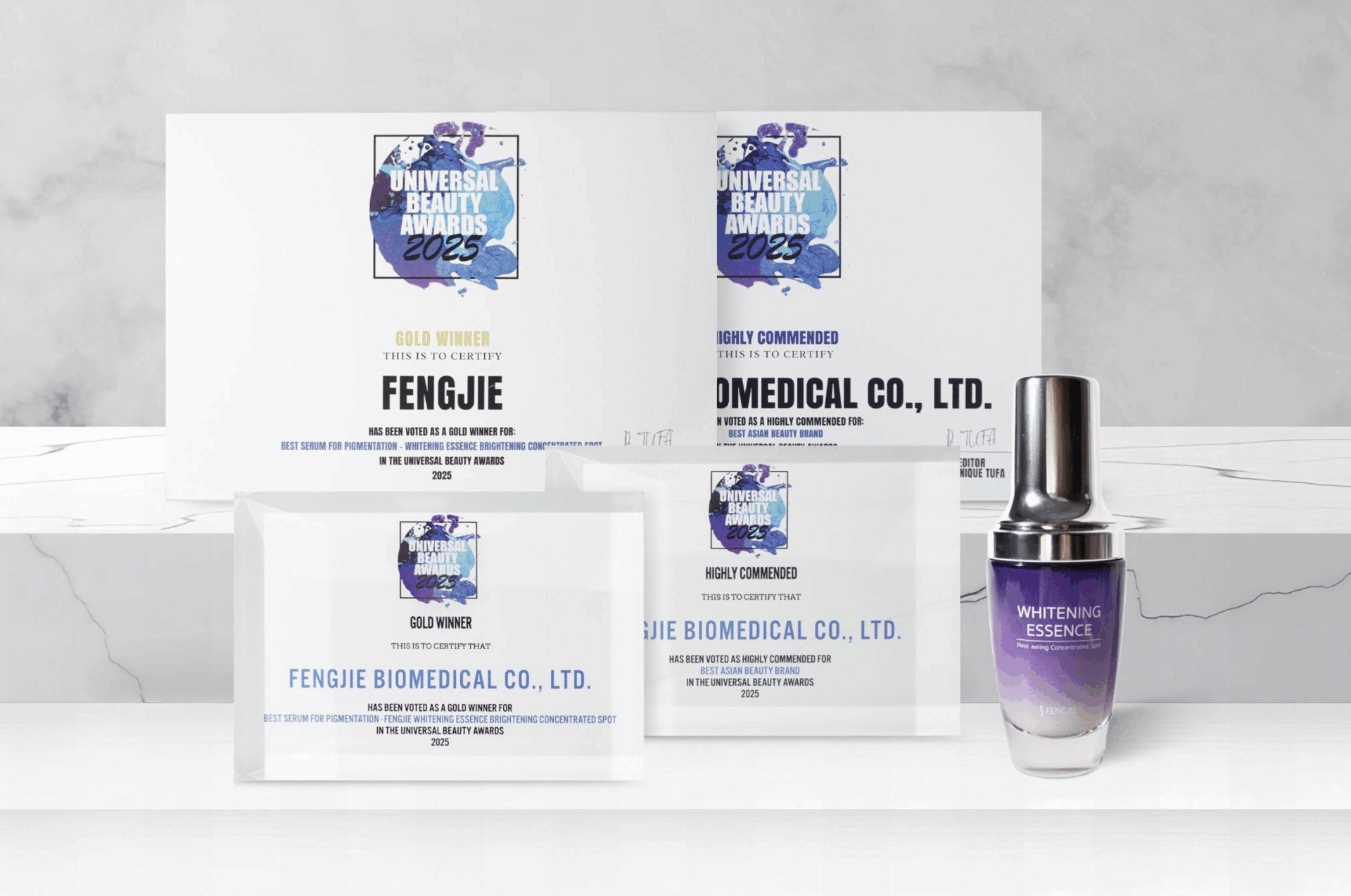 豐傑生醫「雪肌露」勇奪2025英國UBA ⟪最佳美白精華 金獎⟫ 雙料冠軍！