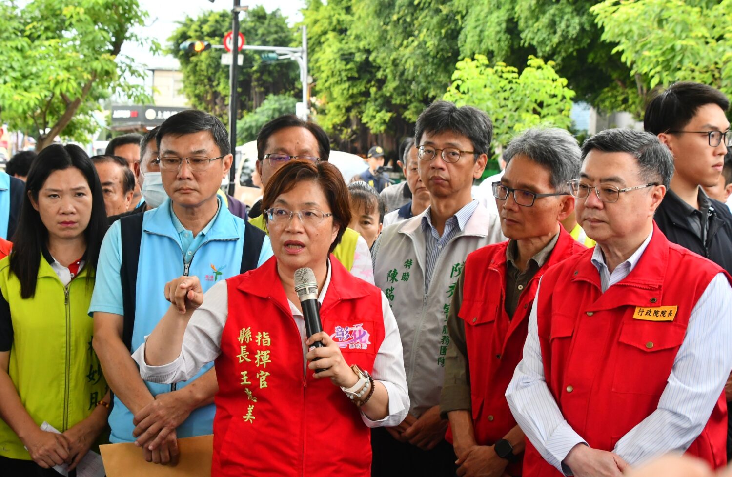 卓榮泰視察鹿港淹水　核定鹿港新增五處逕流分擔的計畫3.8億元