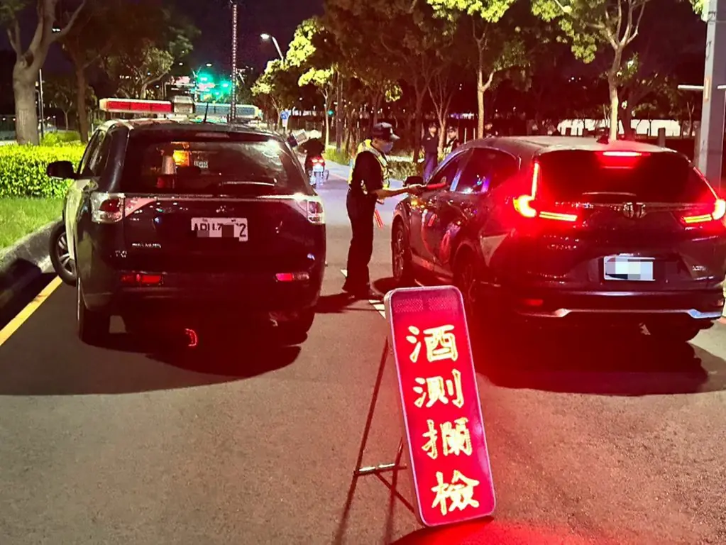 一兼二顧第六分局強化中央公園路 檢勤務防制事故兼抓酒駕