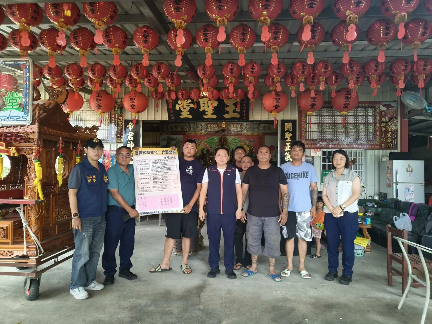 玉里玉聖堂遶境活動  玉警全力維護交通與治安　 嚴防青少年聚眾滋事