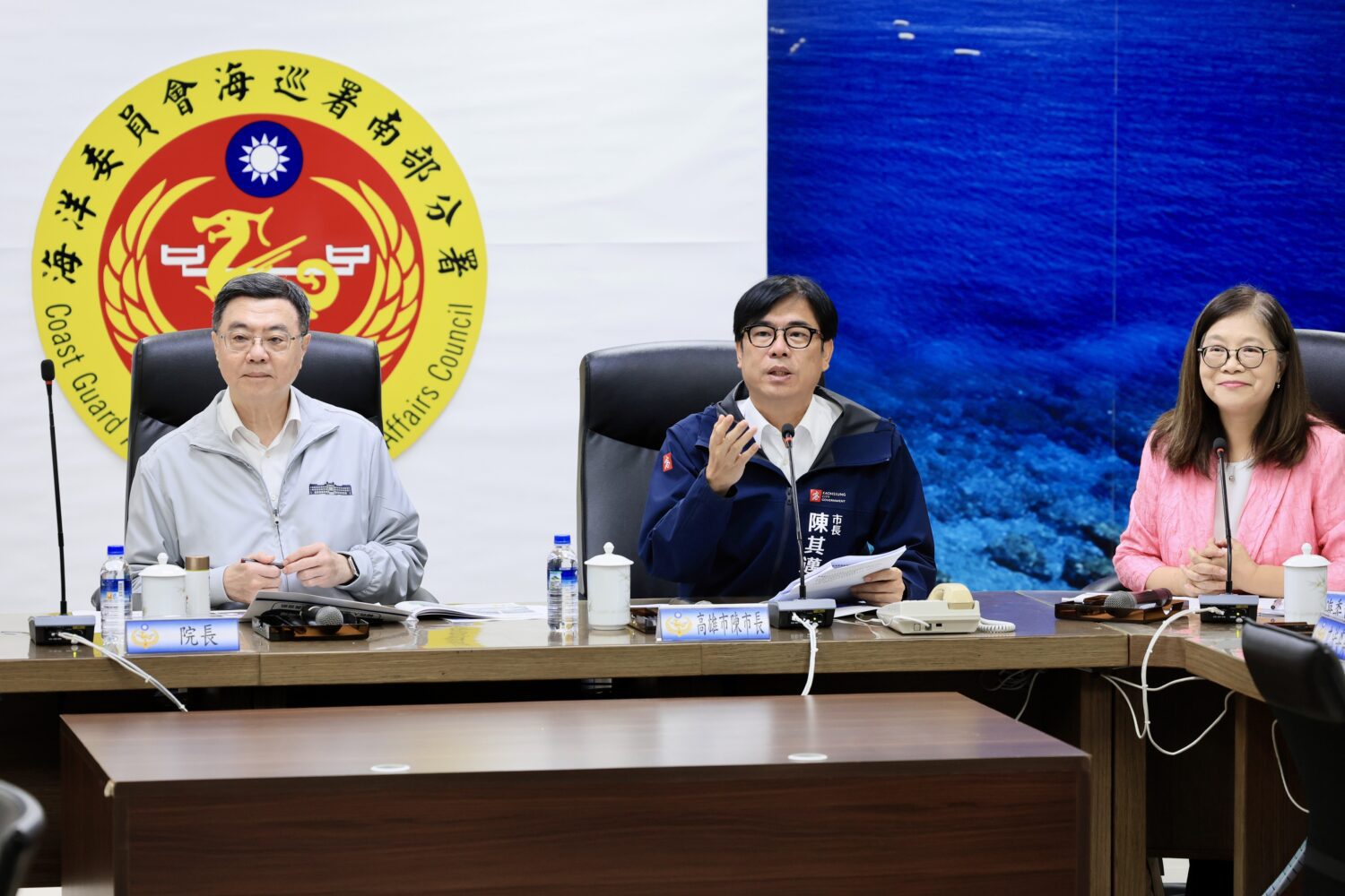 卓榮泰視察興達港海巡基地碼頭整建及浚深工程 陳其邁感謝中央給予地方最大協助