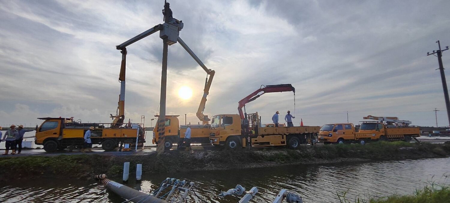 台電7區處支援台南 力拼今晚316戶全數復電 台電7區處支援台南 力拼今晚316戶全數復電