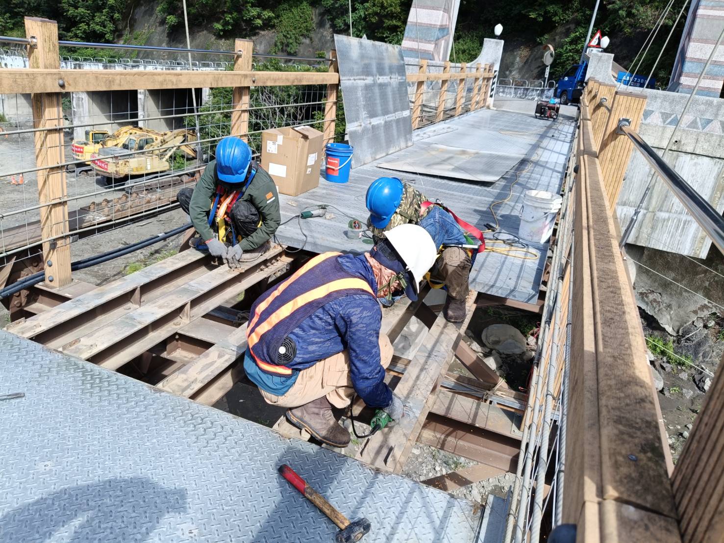 桃源區索阿紀吊橋損壞 高雄原民會緊急搶修中