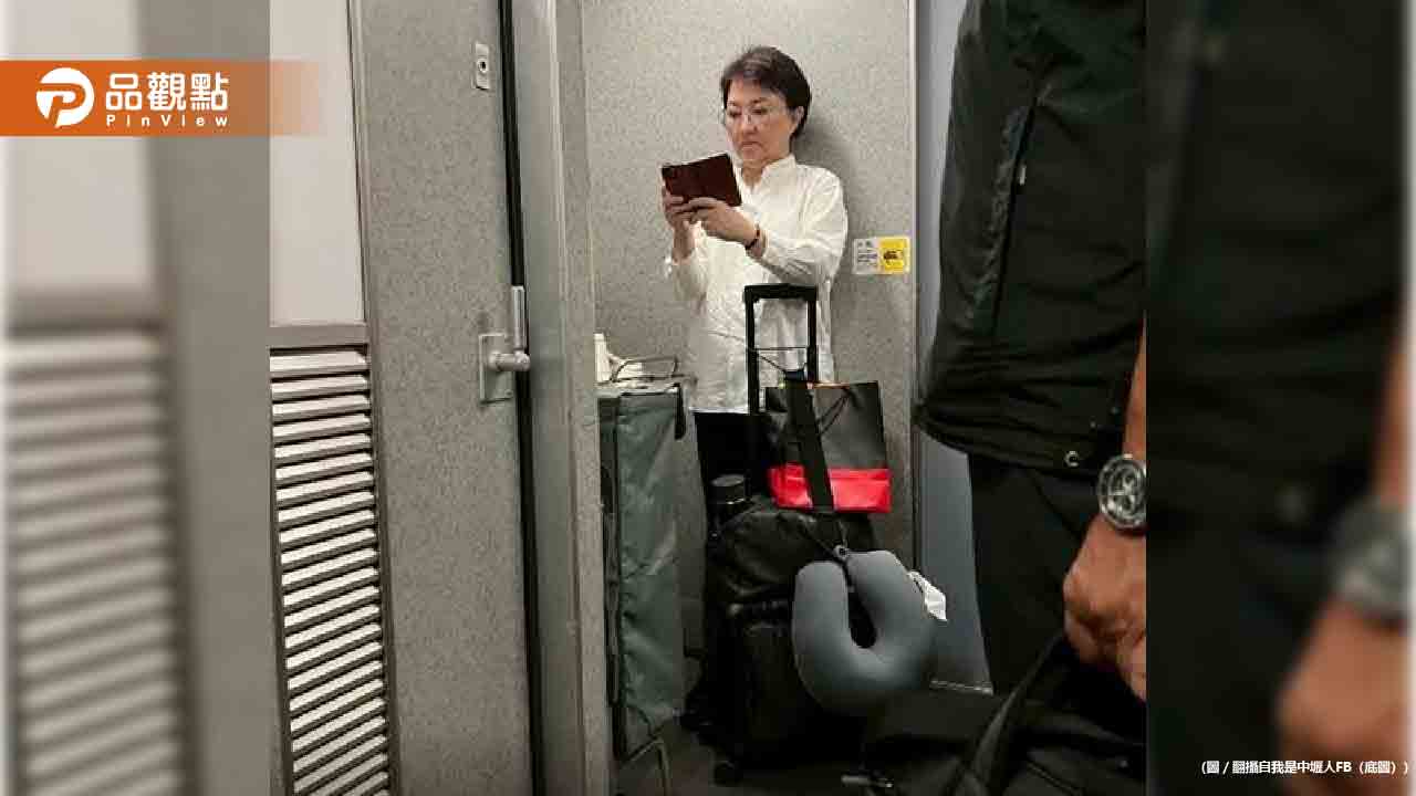 拖行李站著！盧秀燕被直擊「搭高鐵站回台中」