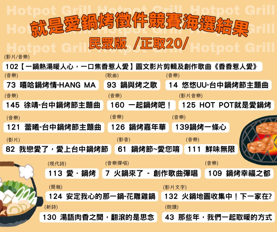 原創曲唱出鍋烤魂！　「就是愛鍋烤」徵件海選結果出爐 搶攻8/2初賽舞台