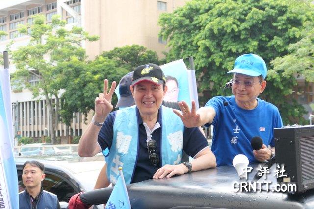 馬英九撩下去拚車隊掃街　笑說有點懷念　情義相挺賴士葆