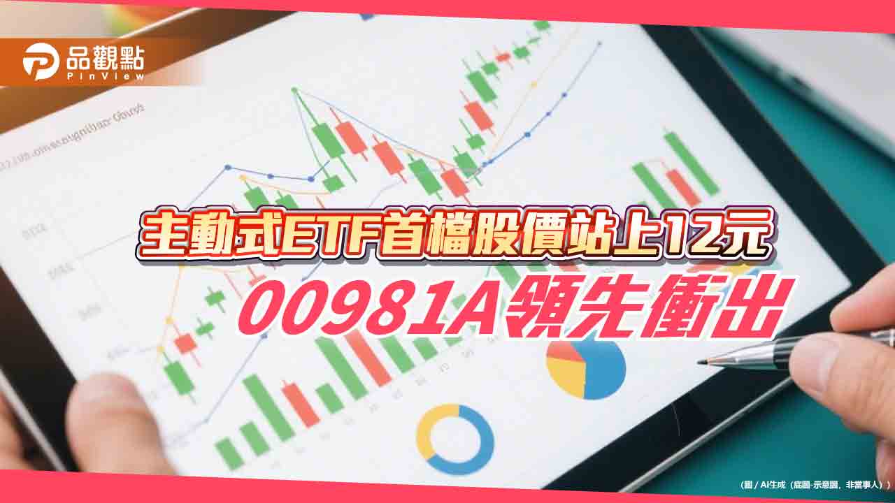 台股漲80點!00981A股價率先上12元 主動式ETF居首 台股漲80點!00981A股價率先上12元 主動式ETF居首