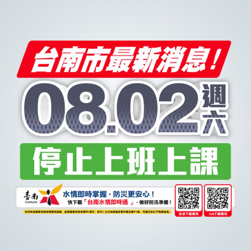 台南豪雨再襲!上午宣布停班停課 網友怒轟「哲哲終於起床了」 台南豪雨再襲!上午宣布停班停課 網友怒轟「哲哲終於起床了」