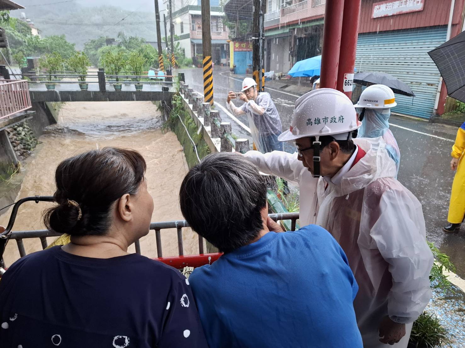 美濃多處列入土石流警戒　林欽榮副市長前往災區關懷視察