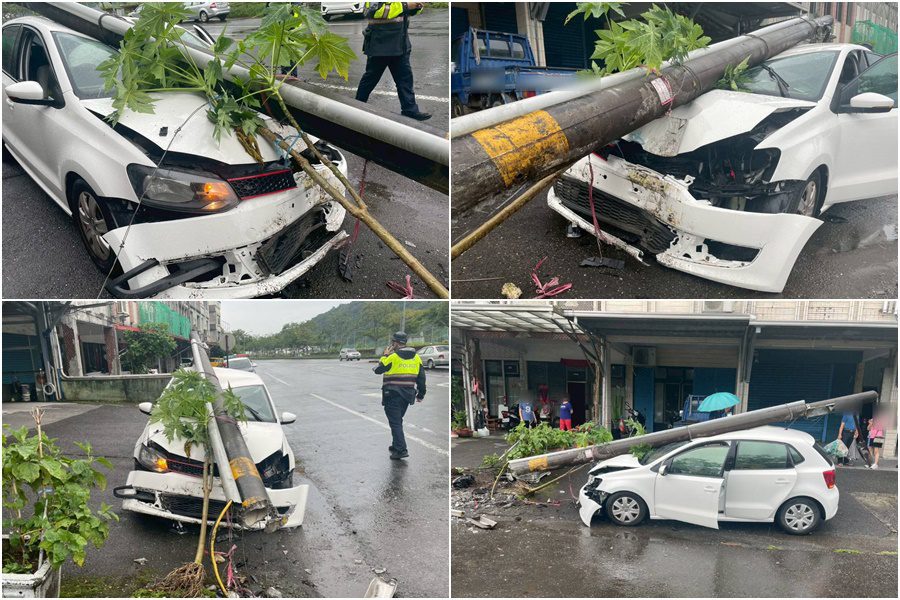 影音/撞斷電桿 猶如當頭棒喝 影音/撞斷電桿 猶如當頭棒喝