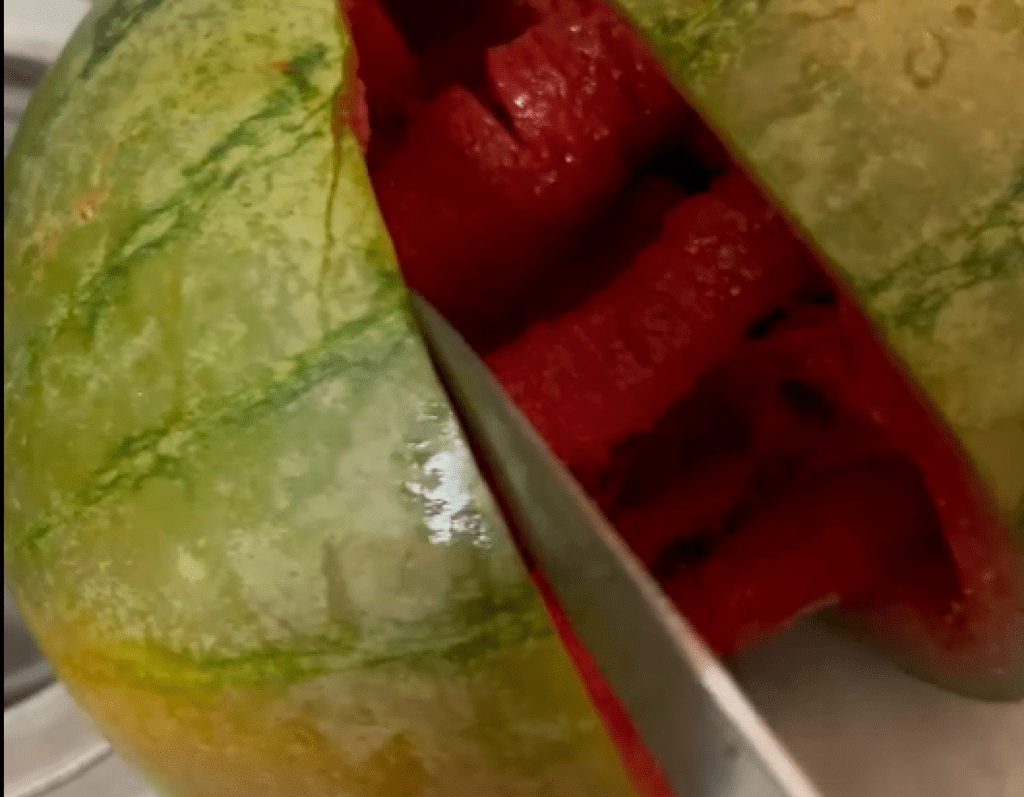 影／西瓜放3天表面冒泡！切開後「果肉變條狀物」　網友看到影片驚呆