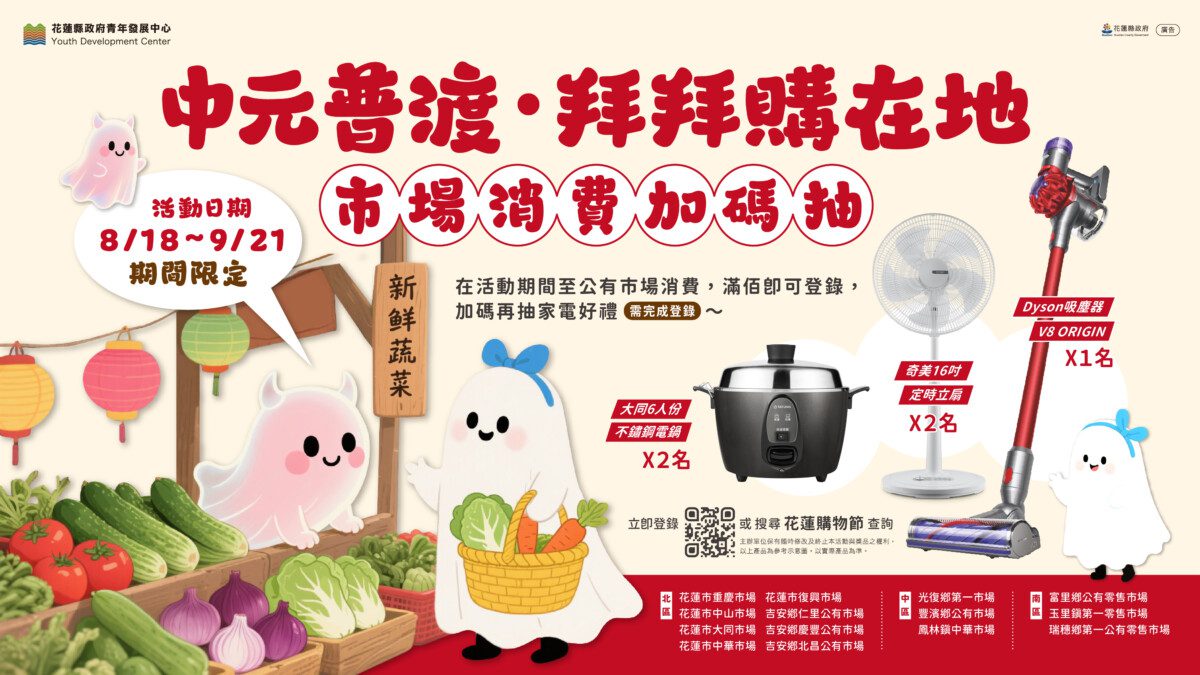 花蓮購物節X中元普渡市場購有BUY有加碼 家電好禮等你拿