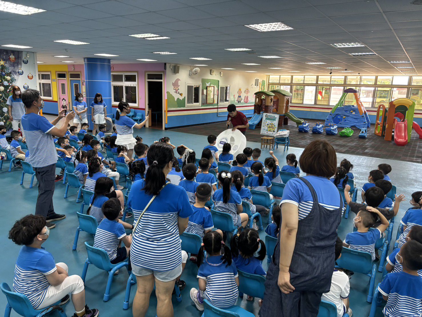 大溪消防分隊防災宣導幼兒園登場 提醒學童住警器的重要性