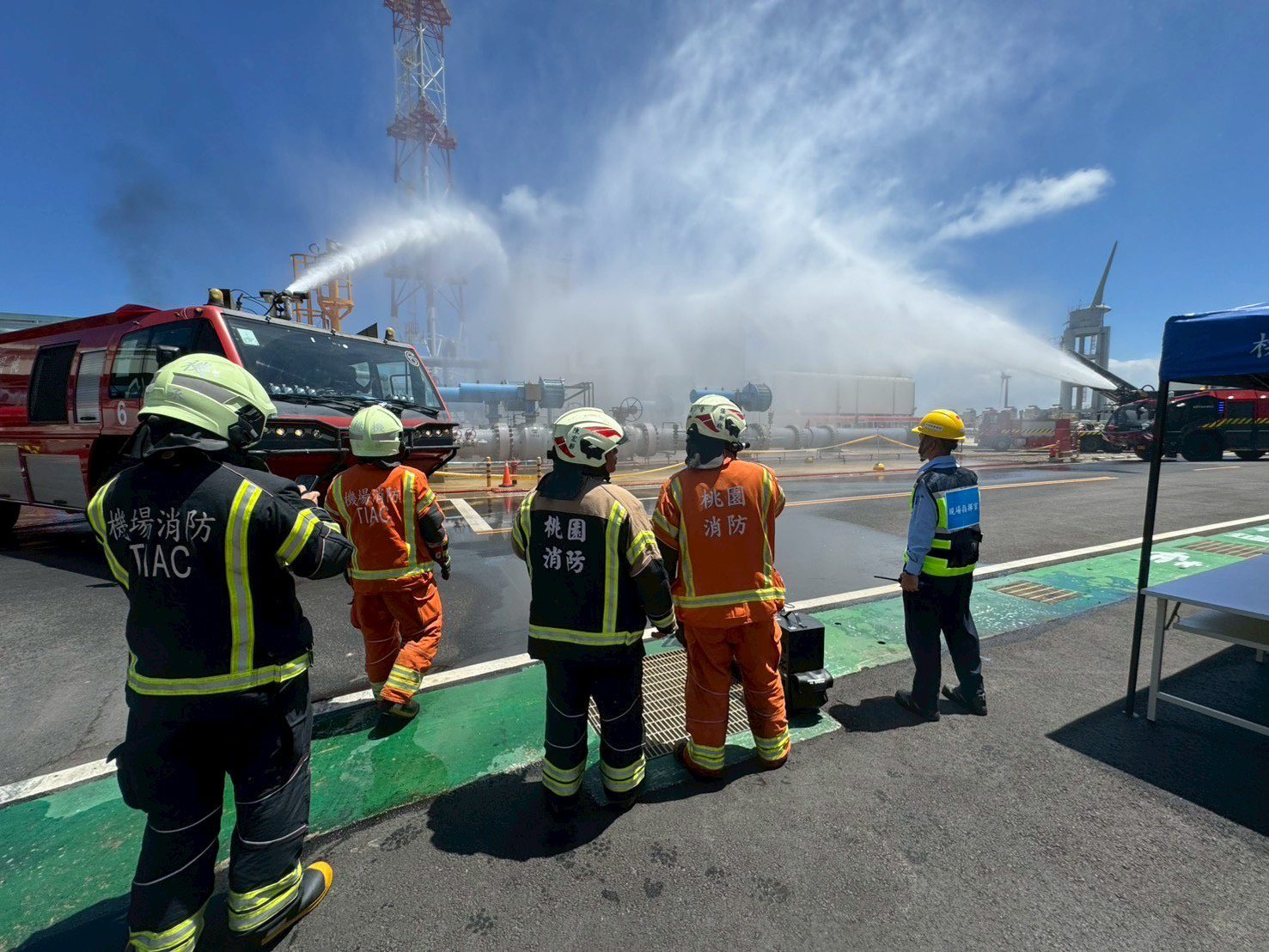 桃消觀音分隊前進三接 模擬地震導致天然氣管線洩漏