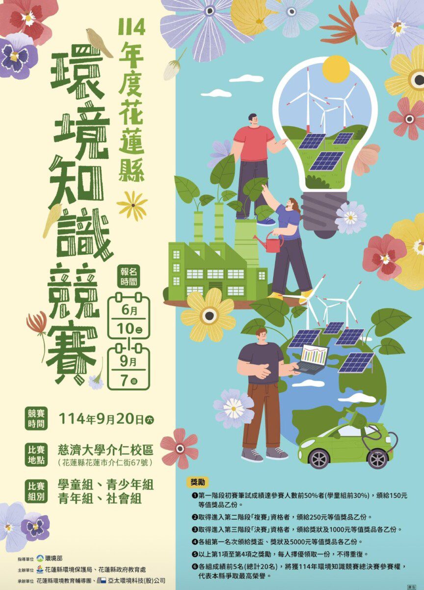 知識就是力量 花蓮縣環境知識競賽 等你來挑戰