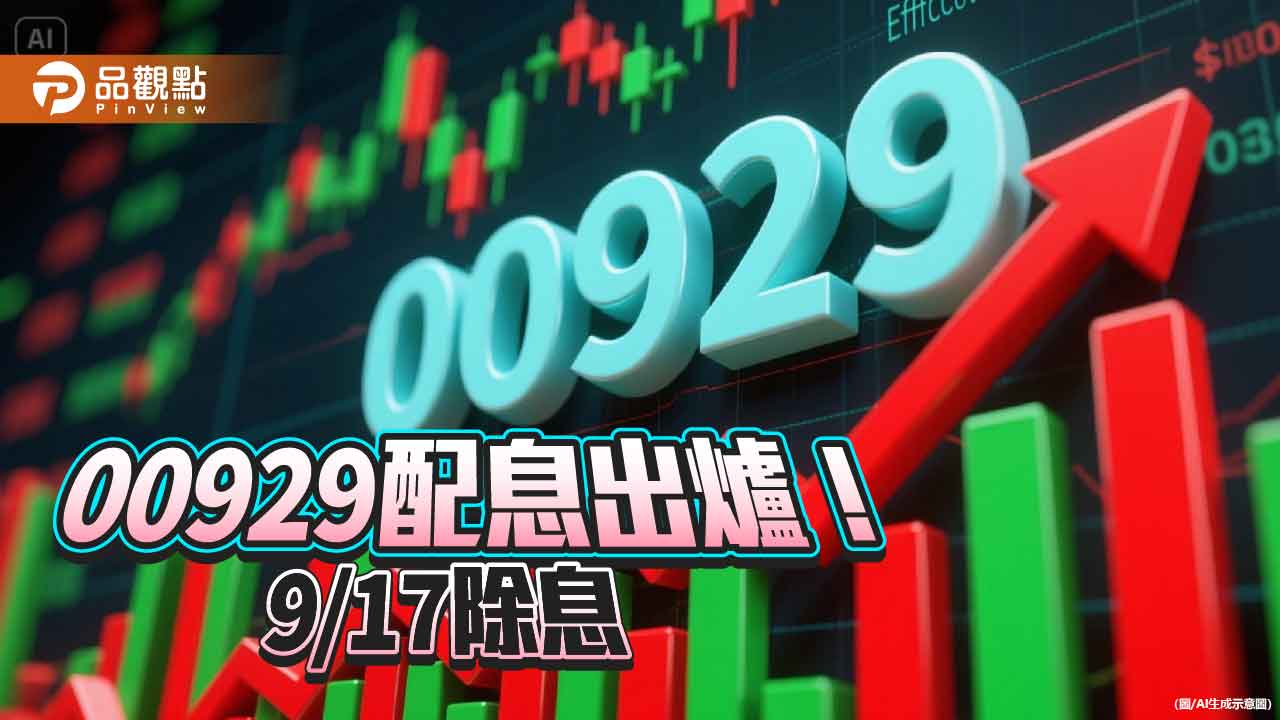 00929九月配息0.08元！連2月不變　這天入帳