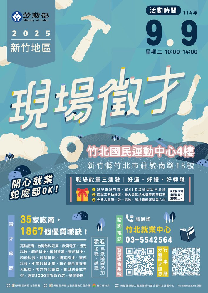 9/9無紙化大型徵才活動登場，科技×餐飲×百貨攜手徵才