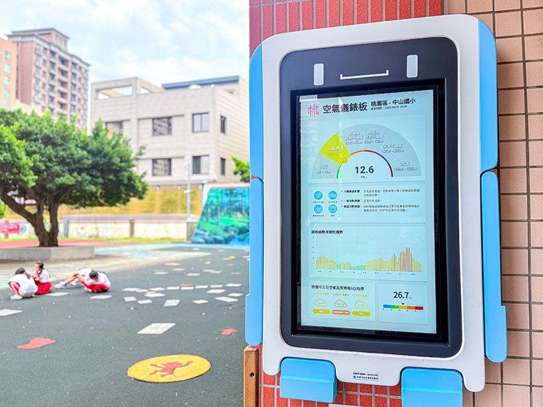 即時監測空品守護學童健康　桃市全國首創「校園空氣儀表板」