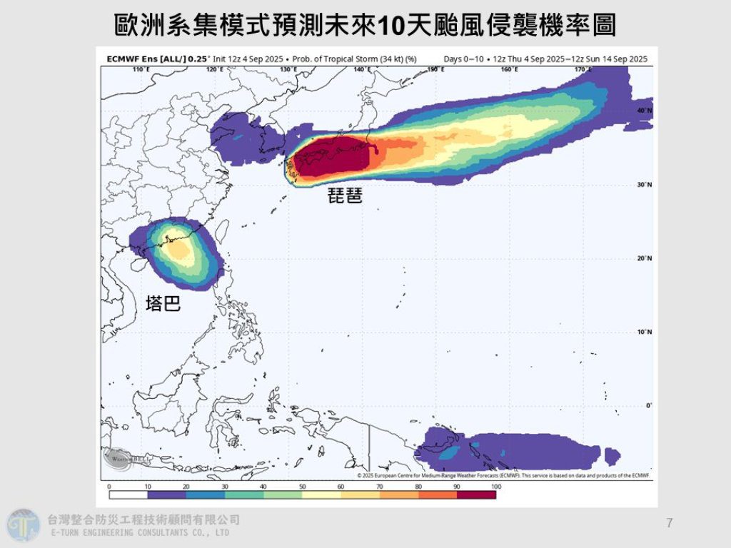 南海熱帶低壓恐成第16號塔巴颱風 週末午後雨勢明顯