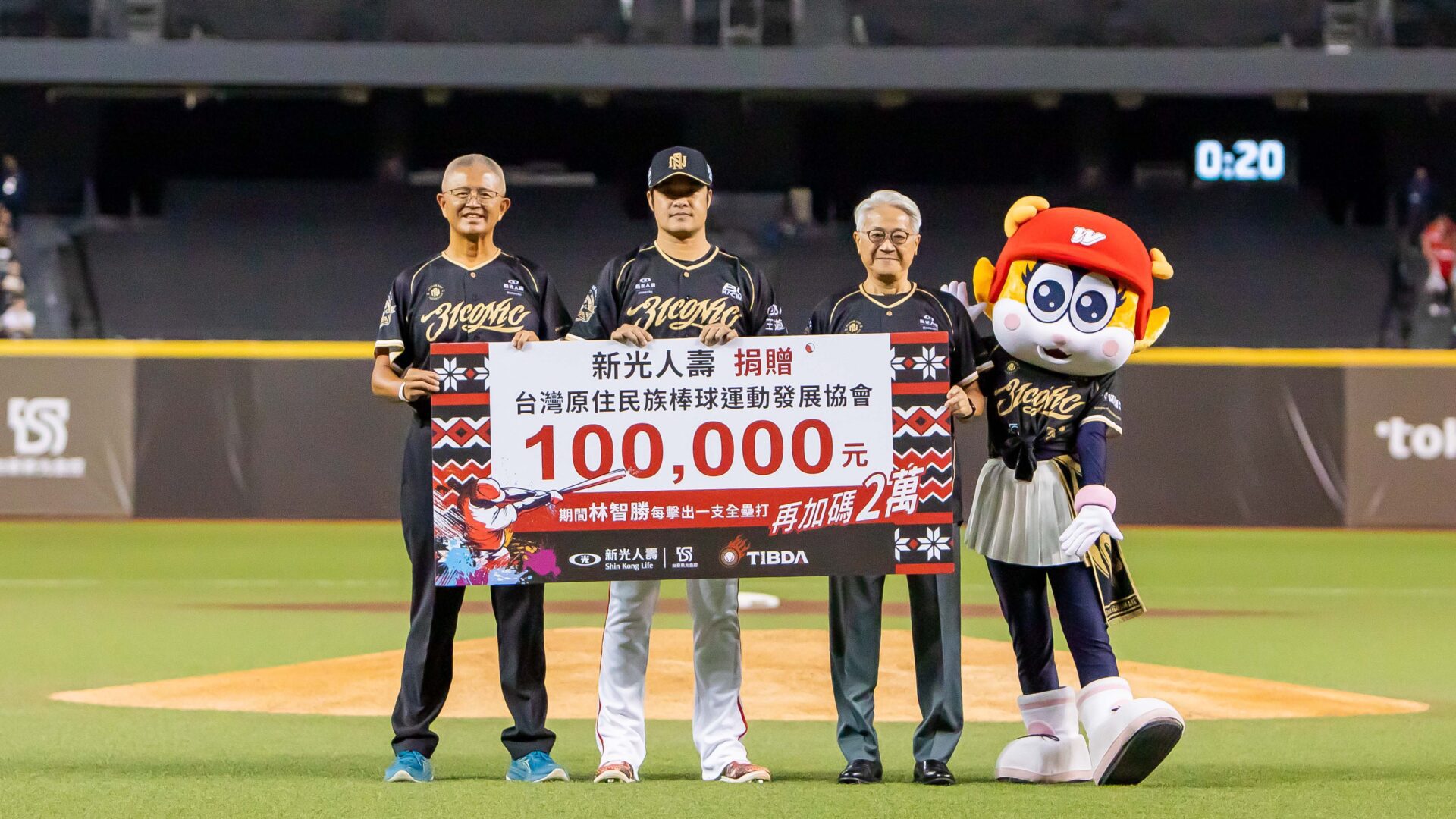 新壽冠名贊助「林智勝引退系列賽」　台新新光金董座吳東亮偕千名員工應援