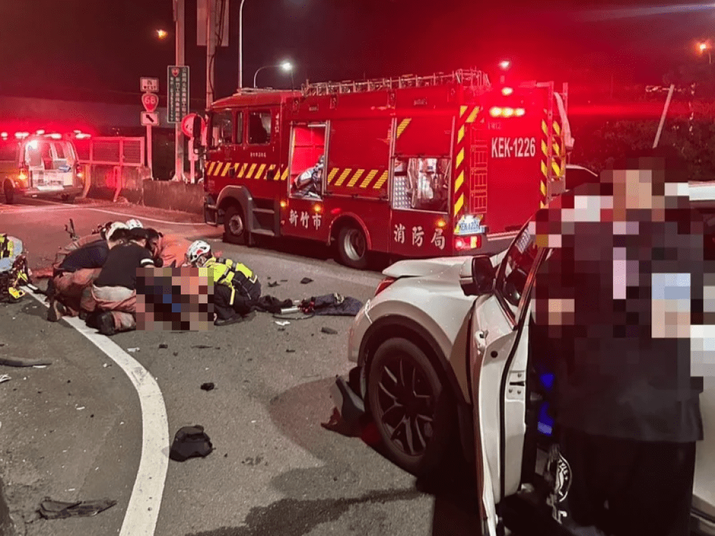 台68快速道路匝道口事故　騎士拋飛頭部重創多處骨折命危