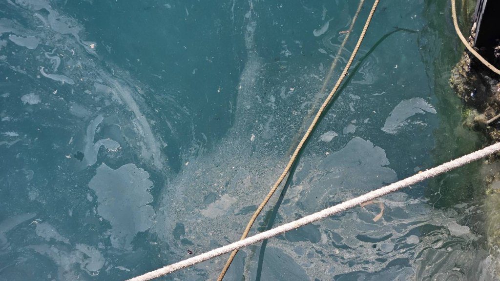 花嶼電廠油管破裂漏油　望安分局封鎖現場戒護