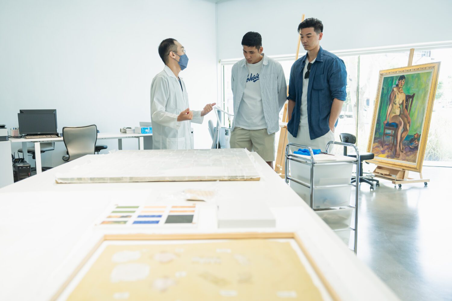 內惟藝術中心九九國民體育日 邀請高雄全家海神球星胡瓏貿、唐維傑入館體驗藝術生活