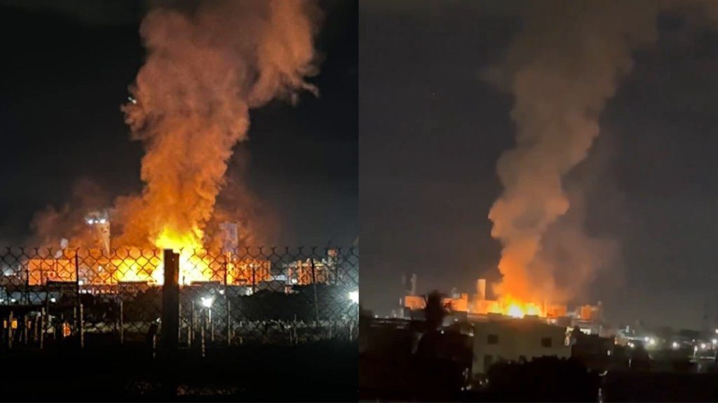 快訊／高雄興達發電廠傳爆炸！火勢竄出「現場畫面曝光」