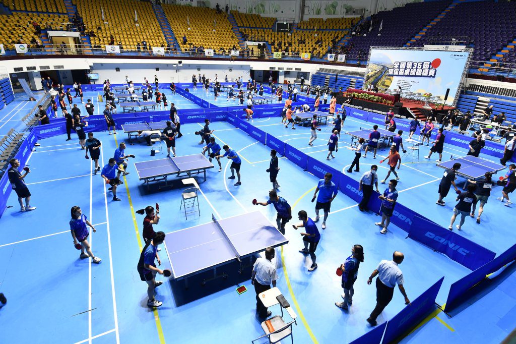 全國第36屆環保盃桌球錦標賽 400多位選手在彰化縣立體育館切磋球技