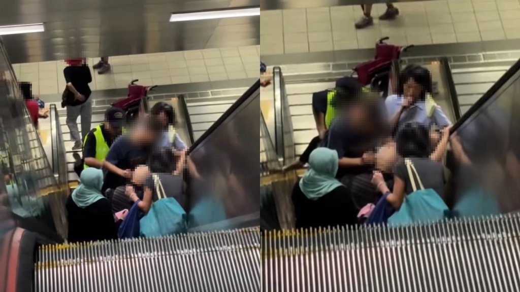 看護推翁坐輪椅「北捷電扶梯上行」　重心不穩慘摔波及民眾