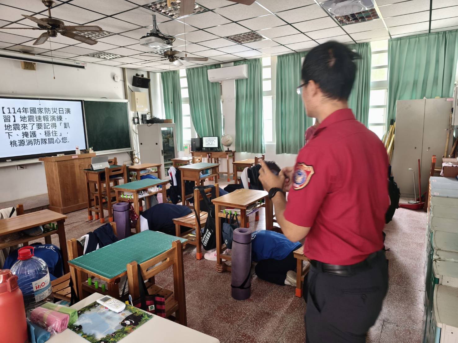 響應國家防災日 桃源消防隊辦理防震演練與防災宣導